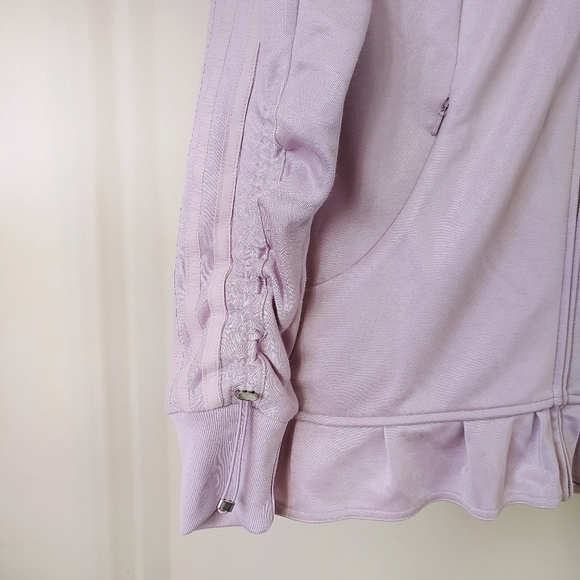 Adidas Ruffle Lilac Track Jacket Full Zip Size Small - Picture 6 of 12
